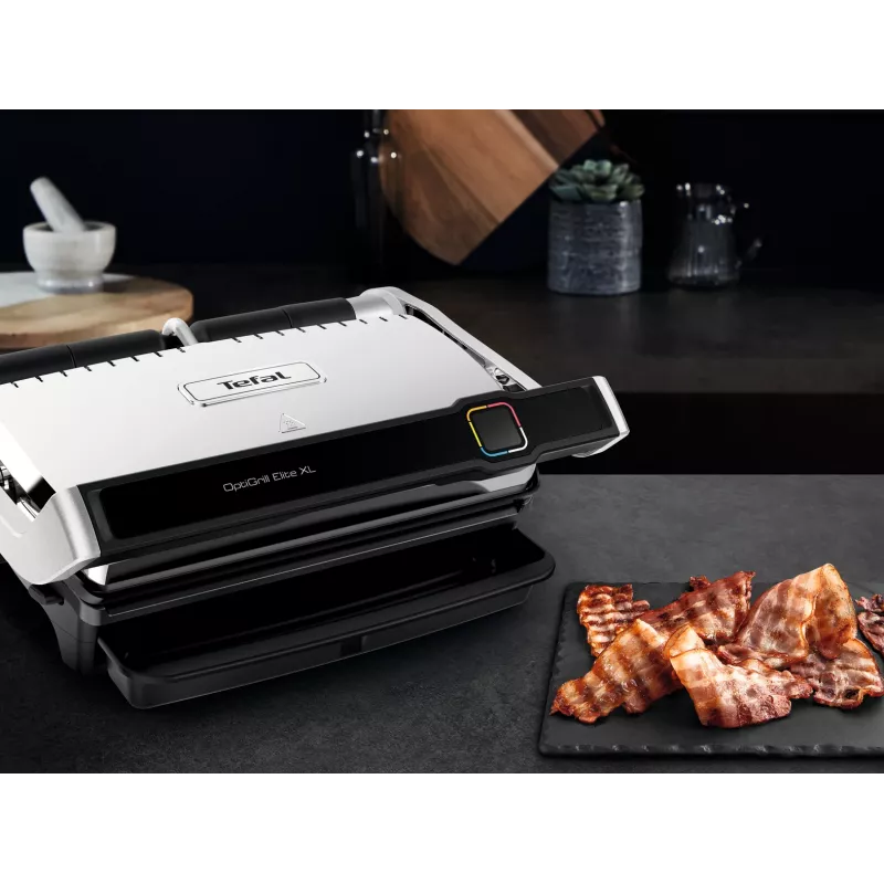 Kontaktgrill Tefal OptiGrill Elite XL GC760D Edelstahl 2200W