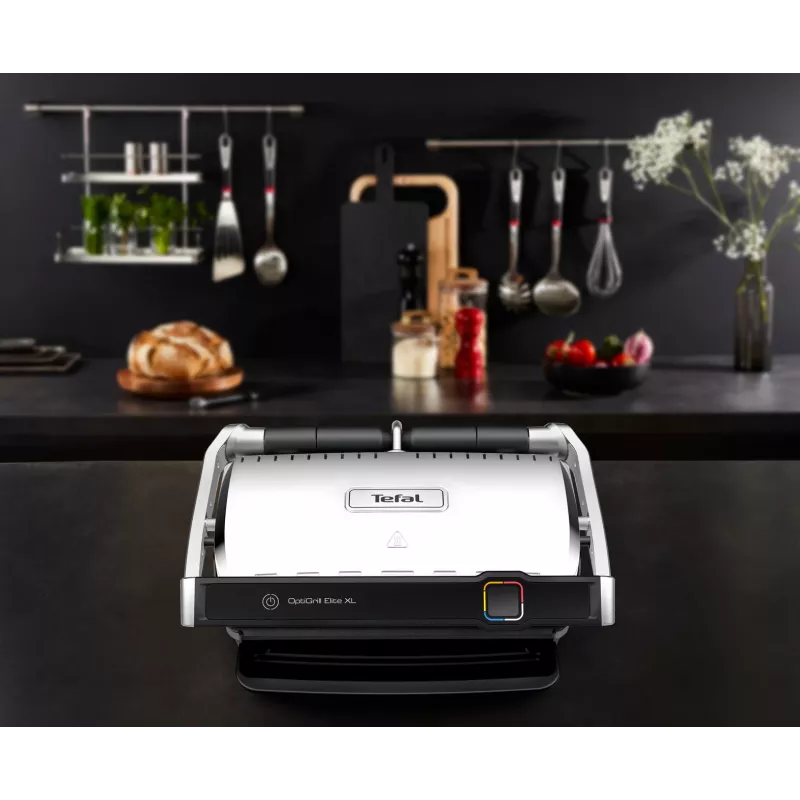 Kontaktgrill Tefal OptiGrill Elite XL GC760D Edelstahl 2200W