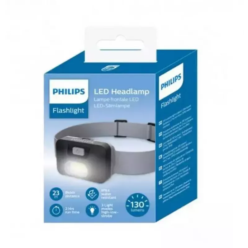 Philips SFL1000H/10 LED-Stirnlampe, 130 lm, Schwarz
