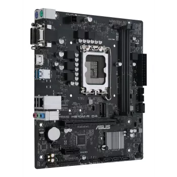 Motherboard ASUS PRIME H610M-R D4 — Intel H610, LGA 1700, Micro ATX, DDR4, 2 DIMM (bis zu 64 GB), M.2 & SATA III, USB Type-A