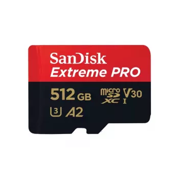 WESTERN DIGITAL Extreme PRO Micro SDXC 512 GB + SD-Adapter 200 MB/s 140 MB/s A2 C10 V30 UHS-I U3