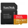 SanDisk Extreme PLUS microSDXC 256GB + SD-Adapter, 200 MB/s Lesegeschwindigkeit, 140 MB/s Schreibgeschwindigkeit, A2, C10, V30, UHS-I U3