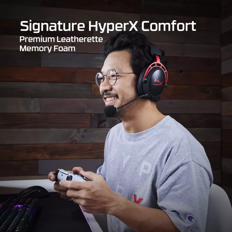 HyperX Cloud Alpha - Kabelloses Gaming-Headset (Schwarz-Rot)