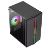 Aerocool Evo Mini RGB Micro-ATX-Mini-Tower-Gehäuse, Schwarz, mit Sichtfenster