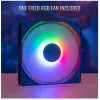 Aerocool Evo Mini RGB Micro-ATX-Mini-Tower-Gehäuse, Schwarz, mit Sichtfenster