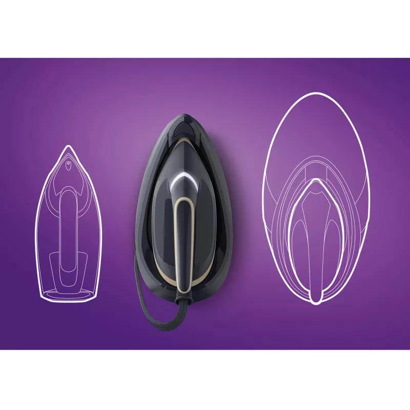 Philips PerfectCare 6000 Series PSG6066/20 Dampfbügelstation, 2400 W, 8 bar, 600 g/min Dampfstoß, 1,8 l Tank, SteamGlide Advanced Bügelsohle, Schwarz/Braun