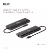 CLUB3D USB Gen 1 Type-C 8-in-1 MST Dual 4K60Hz Display Travel Dock