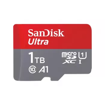 MicroSDXC-Flash-Speicher SANDISK 1 TB UHS‑I U1 A1 Class 10, 150 MB/s, grau (inklusive SD-Adapter)