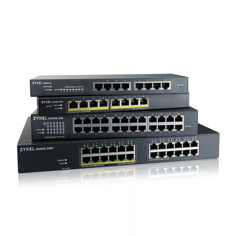 Zyxel GS1915-24EP Managed L2 Gigabit Ethernet (10/100/1000) Power over Ethernet (PoE) 1U Schwarz