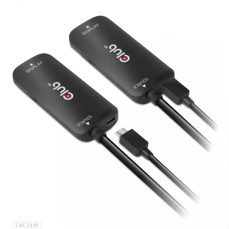 CLUB3D HDMI + Micro USB zu DisplayPort™ 4K120Hz oder 8K30Hz M/F aktiver Adapter