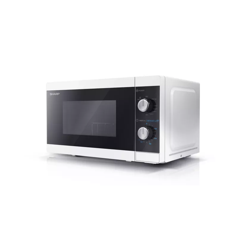 Sharp YC-MG01E-W Mikrowelle Schwarz, Weiß Grill-Mikrowelle Tischgerät 20 L 800 W