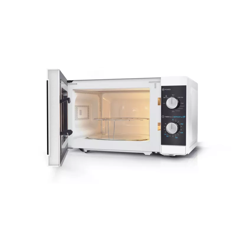Sharp YC-MG01E-W Mikrowelle Schwarz, Weiß Grill-Mikrowelle Tischgerät 20 L 800 W