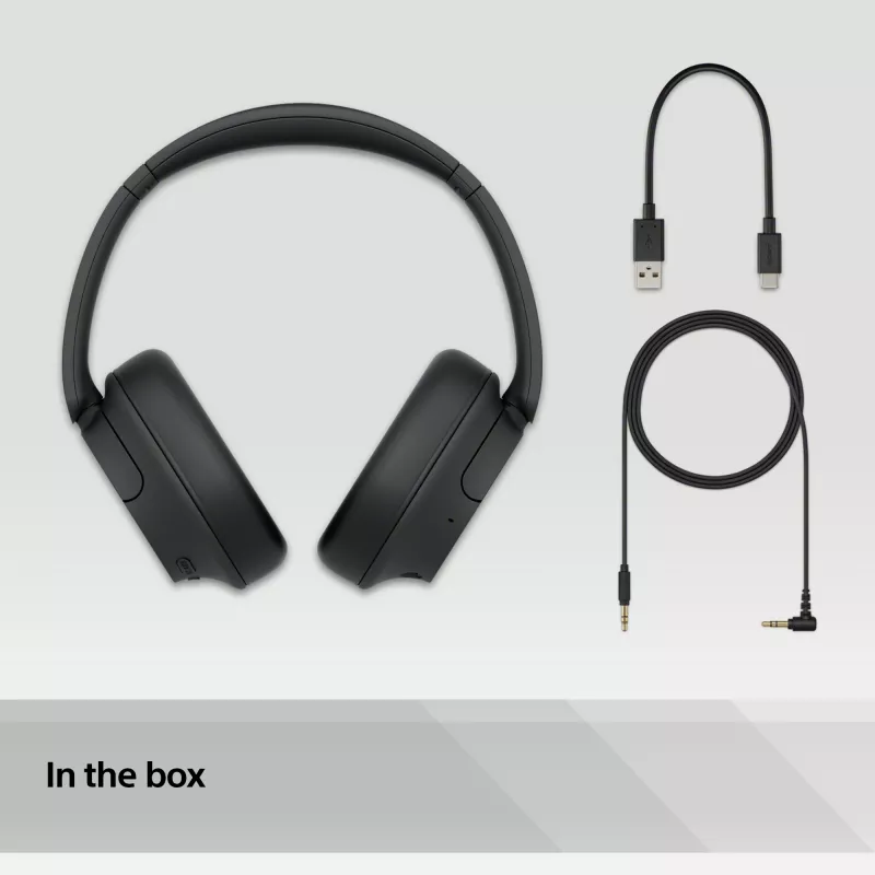 Sony WH-CH720N kabellose Kopfhörer mit Geräuschunterdrückung, schwarz (WHCH720NB.CE7)