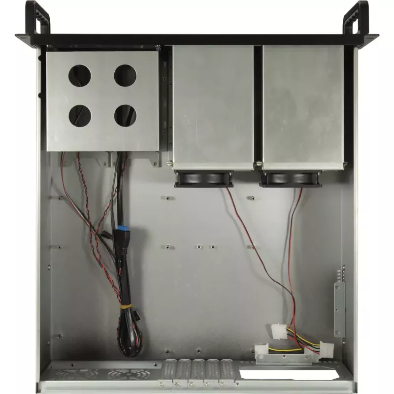 Inter-Tech IPC 3U-3508 Storage-Servergehäuse, 48,3 cm Rackmount 3 HE, ATX, SATA/SAS Hot-Swap, 2x 5,25 Zoll extern, ohne Netzteil, schwarz