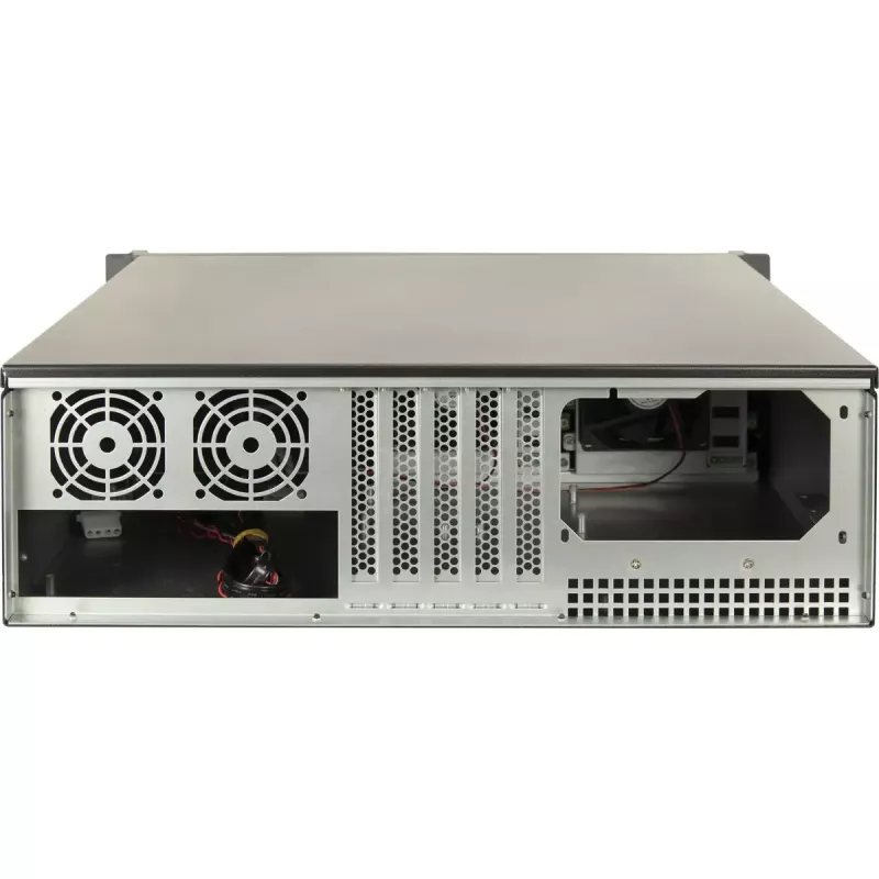 Inter-Tech IPC 3U-3508 Storage-Servergehäuse, 48,3 cm Rackmount 3 HE, ATX, SATA/SAS Hot-Swap, 2x 5,25 Zoll extern, ohne Netzteil, schwarz