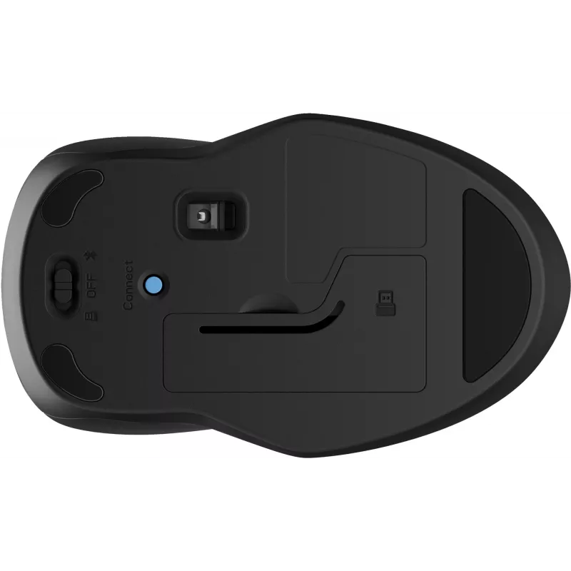 HP 250 Dual Mouse, beidhändig, Bluetooth + USB Typ A, 1600 DPI, Schwarz