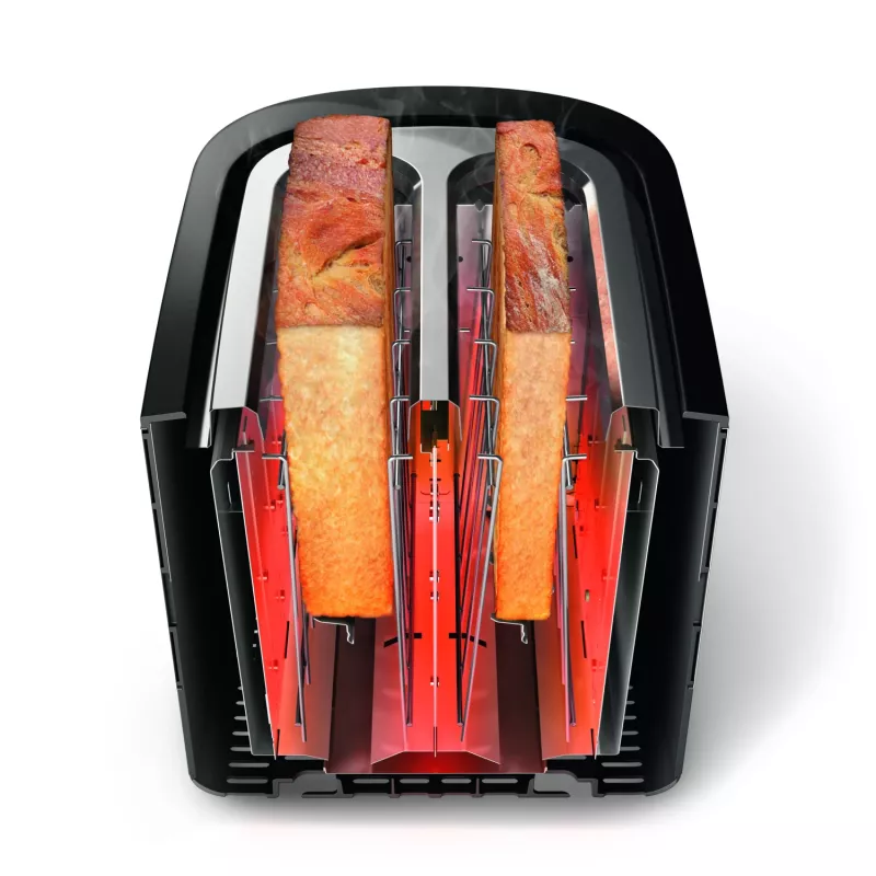 Philips Viva Collection HD2635/90 Toaster 7 2 Scheiben Schwarz, Titan