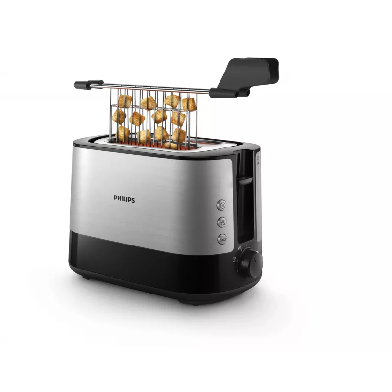 Philips Viva Collection HD2635/90 Toaster 7 2 Scheiben Schwarz, Titan