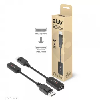 CLUB3D DisplayPort1.4 auf HDMI 4K120Hz/8K60Hz HDR aktiver Adapter M/W