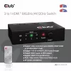 Club3D CSV-1381 HDMI-Switch 3-auf-1, 8K60Hz/4K120Hz