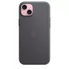 Apple FineWoven Hülle mit MagSafe für iPhone 15 Plus Schwarz