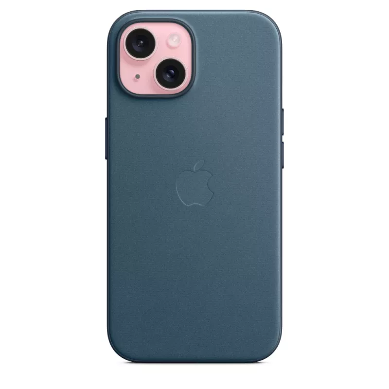 Apple FineWoven Case mit MagSafe iPhone 15 Pacific Blau
