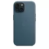 Apple FineWoven Case mit MagSafe iPhone 15 Pacific Blau