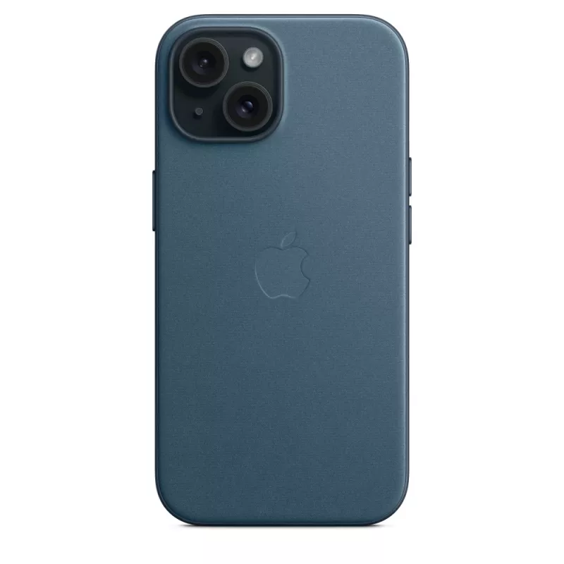 Apple FineWoven Case mit MagSafe iPhone 15 Pacific Blau