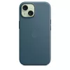 Apple FineWoven Case mit MagSafe iPhone 15 Pacific Blau