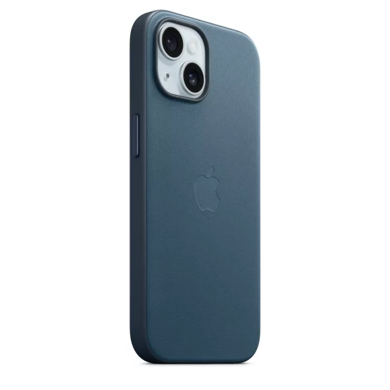 Apple FineWoven Case mit MagSafe iPhone 15 Pacific Blau