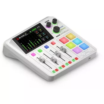 Audio-Interface Rode RodeCaster Duo weiß – 2-Kanal-USB-Podcasting-Konsole mit Mixer und Vorverstärkern