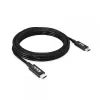 CLUB3D USB4 Gen3x2 Type-C bidirektionales Kabel 8K60Hz oder 4K120Hz, Daten 40Gbps, PD 240W(48V/5A) EPR M/M 3m / 9.84ft