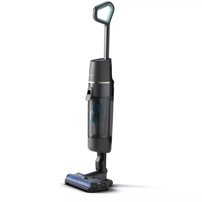 Philips XW7110 Akku-Staubsauger, Batterie, Trocken- und Nassreinigung, beutellos, Champagner, Grau