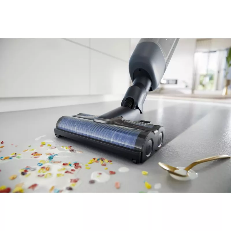 Philips XW7110 Akku-Staubsauger, Batterie, Trocken- und Nassreinigung, beutellos, Champagner, Grau