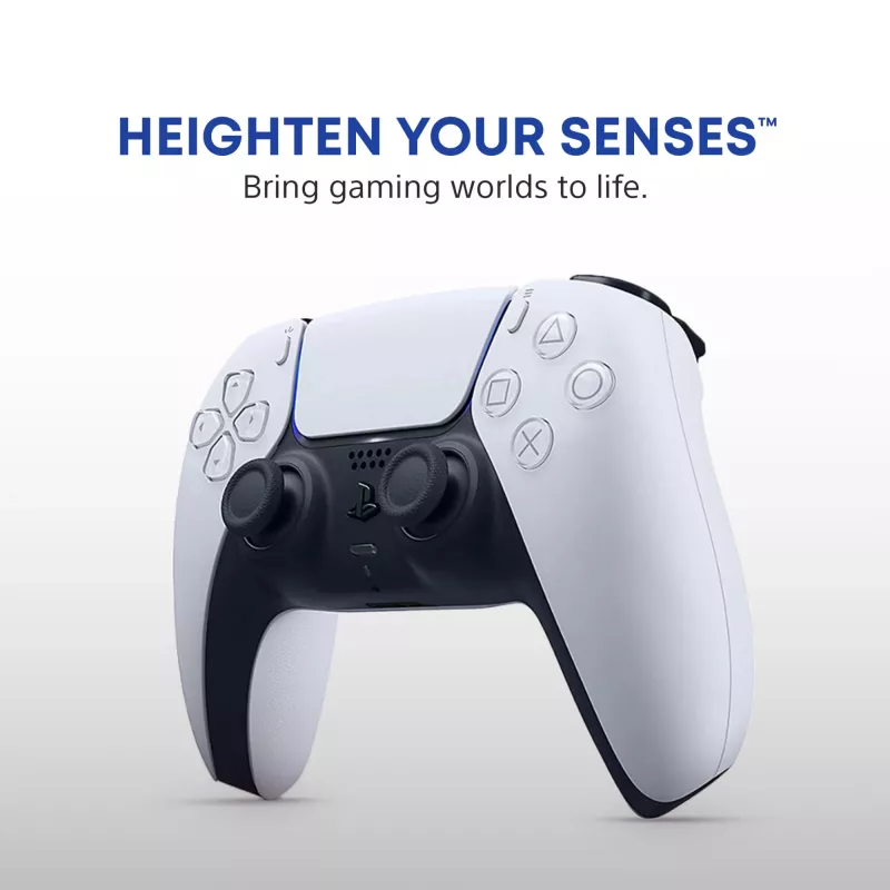 Gamepad Sony DualSense Wireless Controller V2 – PlayStation 5, Bluetooth/USB, USB-C, integrierter Akku, weiß