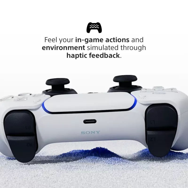 Gamepad Sony DualSense Wireless Controller V2 – PlayStation 5, Bluetooth/USB, USB-C, integrierter Akku, weiß