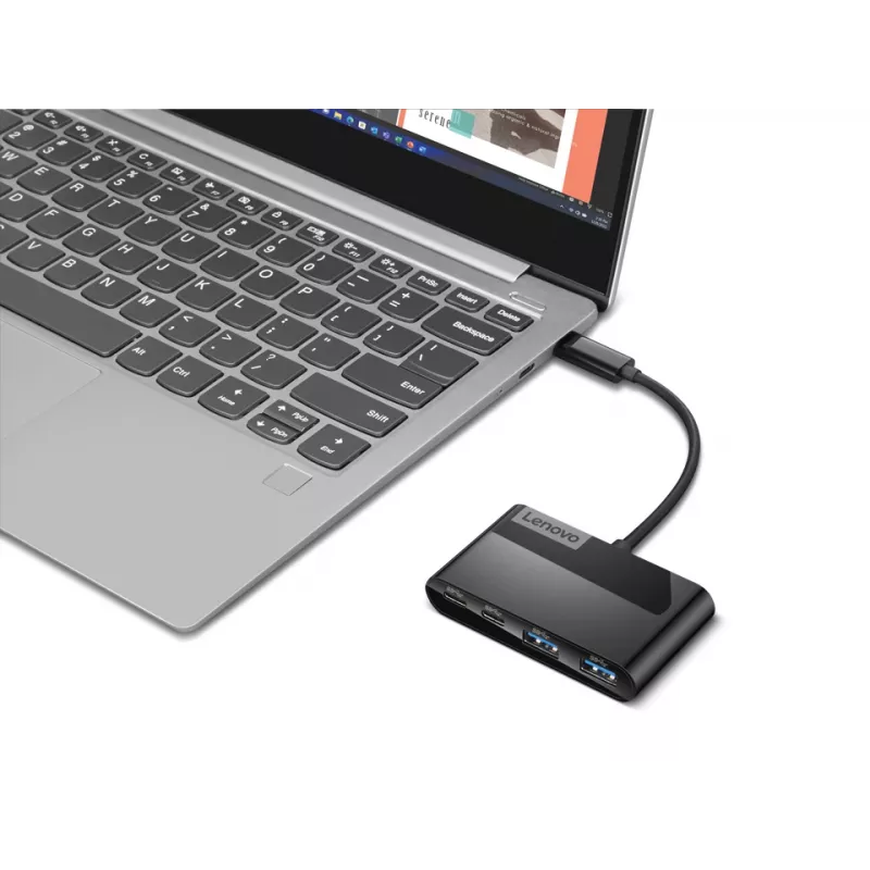 Lenovo Select GX91L84354 4-Port USB-C Hub, USB 3.0, Schwarz