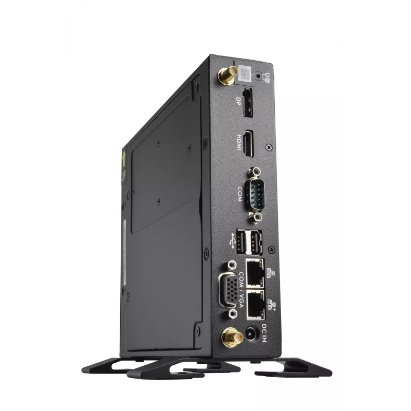 Shuttle XPC slim Barebone DS50U, Intel Celeron 7305, 2x LAN (1x 2,5 Gbit, 1x 1 Gbit), 1x COM, 1x HDMI, 1x DP, 1x VGA, lüfterlos, 24/7 Dauerbetrieb