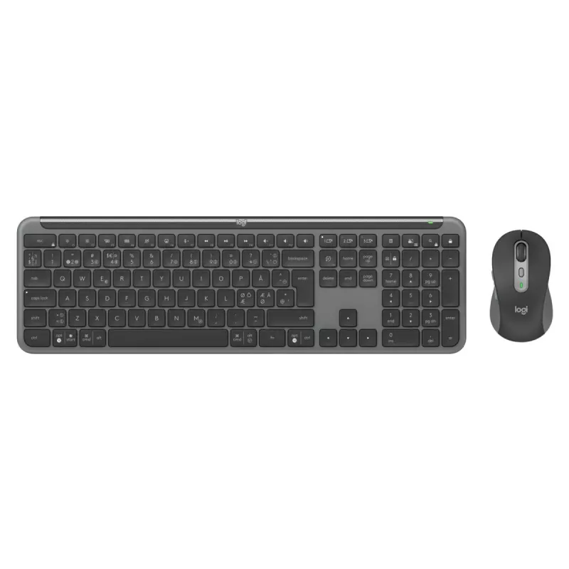 LOGITECH Signature Slim Combo Mk950 - Kabellose Tastatur/Maus - Graphit - QWERTY Graphit Dänisch/ Norwegisch/ Schwedisch/ Finnisch