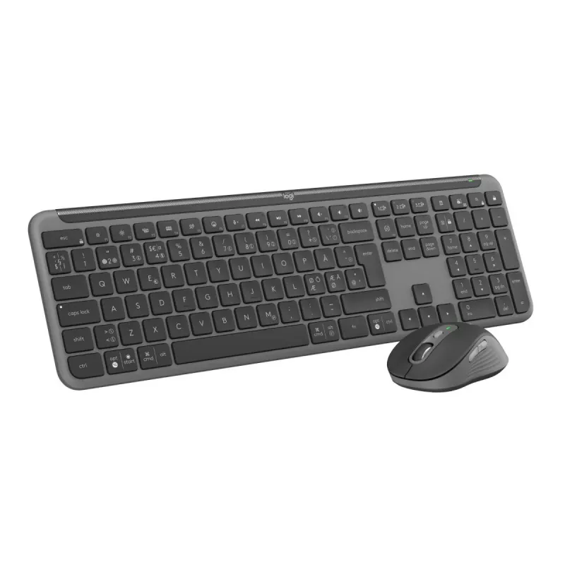 LOGITECH Signature Slim Combo Mk950 - Kabellose Tastatur/Maus - Graphit - QWERTY Graphit Dänisch/ Norwegisch/ Schwedisch/ Finnisch
