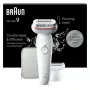 Braun Silk-epil 9 9-030 Epilierer, 40 Pinzetten, weiß