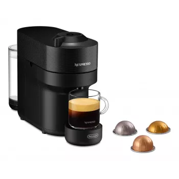 De’Longhi NESPRESSO® Vertuo Pop ENV90.B - Liquorice Schwarz, Kapselkaffeemaschine, 0,56 L, Kaffeekapsel, 1260 W, Schwarz