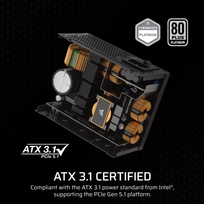 Corsair SF1000 SFX-Netzteil, 1000 W, 80 PLUS Platinum, vollmodular (CP-9020257-EU)