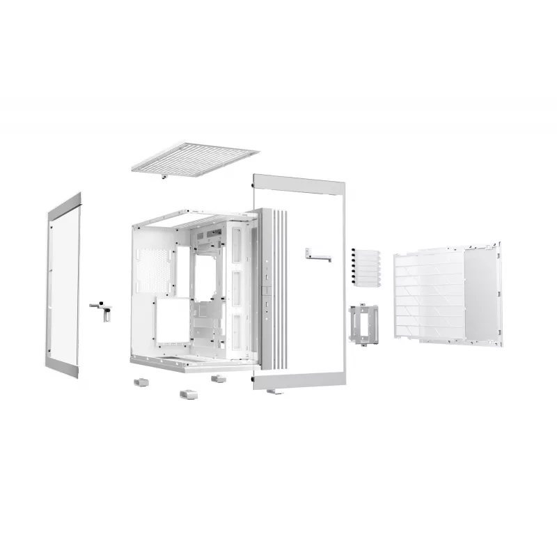 be quiet! Light Base 600 DX BGW66 Midi-Tower-PC-Gehäuse, ATX/micro-ATX/Mini-ITX, Seitenteil aus Hartglas, ARGB, USB-C, Weiß