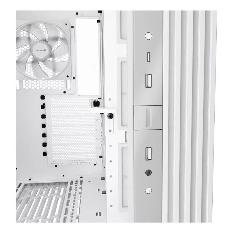 be quiet! Light Base 600 DX BGW66 Midi-Tower-PC-Gehäuse, ATX/micro-ATX/Mini-ITX, Seitenteil aus Hartglas, ARGB, USB-C, Weiß