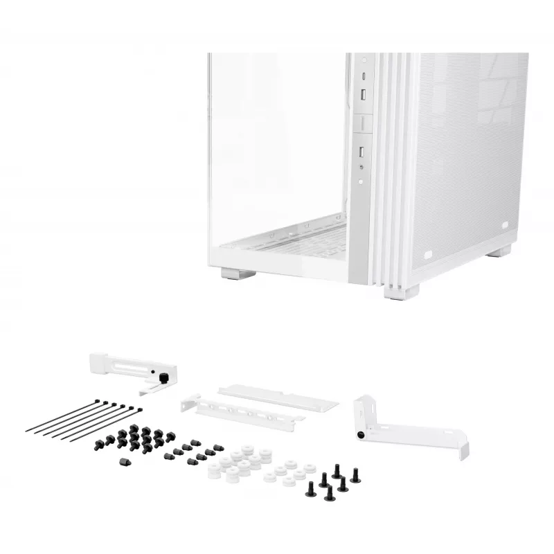 be quiet! Light Base 600 DX BGW66 Midi-Tower-PC-Gehäuse, ATX/micro-ATX/Mini-ITX, Seitenteil aus Hartglas, ARGB, USB-C, Weiß