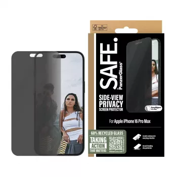PanzerGlass SAFE. by ® Privacy Screen Protector iPhone 16 Pro Max | Ultra-Wide Fit