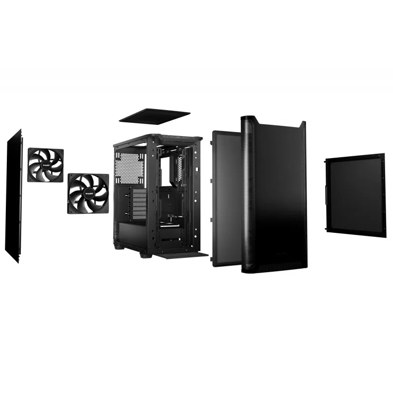 be quiet! Pure Base 501 Midi-Tower-Gehäuse, Schwarz