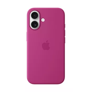 Apple Silicone Case mit MagSafe iPhone 16 Fuchsia