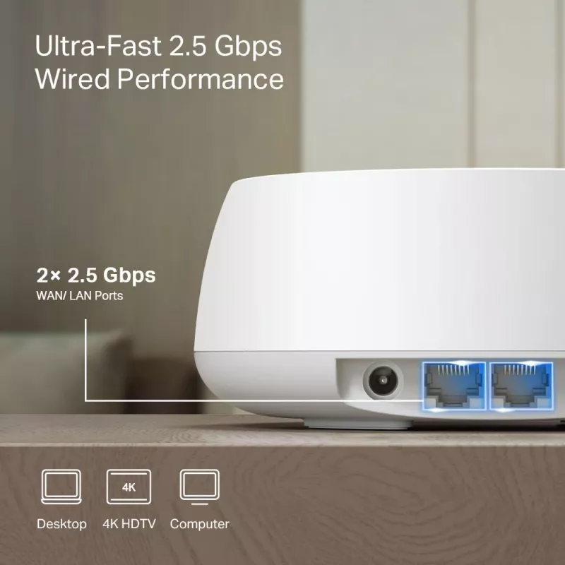 TP-Link BE3600 Whole Home Mesh Wi-Fi 7 System, 2.5G Multi Gigabit
